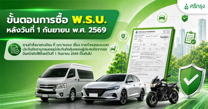 ขั้นตอนการซื้อ พ.ร.บ. หลังวันที่ 1 กันยายน พ.ศ. 2569